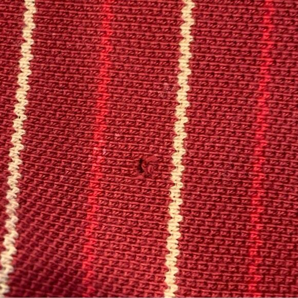 Vintage Tommy Hilfiger Dark Red Striped Polo Shirt Size XL - Picture 8 of 10